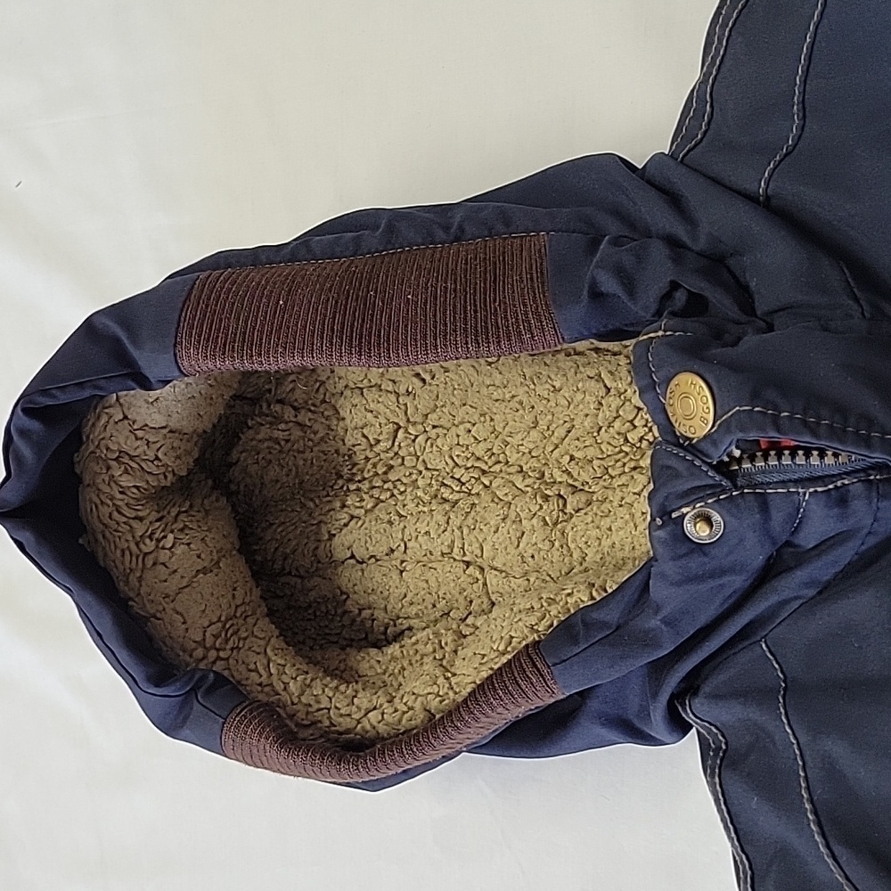 Oshkosh B’gosh Navy Blue Hooded Jacket Winter Coat Full Zip Kids Boys 3T - Picture 2 of 10